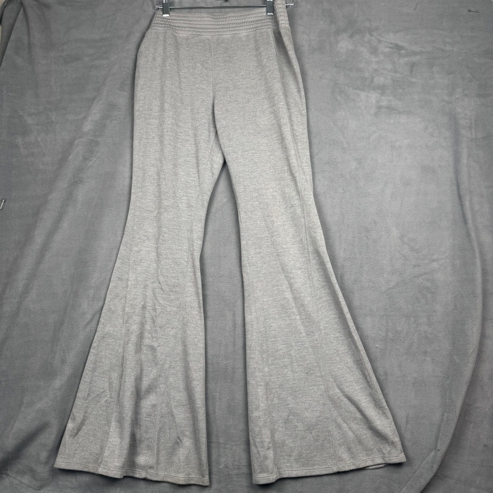 FP Movement Free People Heather Gray Flare Leg Sweatpants‎ Smocked Waist XXL